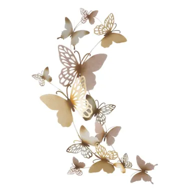 Panel ścienny BUTTERFLIES ZŁOTO/RÓŻOWY 59,5 4 111,5 cm